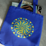 Clef Flower Canvas Tote Bag
