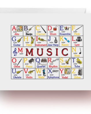 ABC Music Note Cards