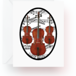 Cello With Music Note Cards