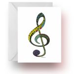 Doodle Clef Note Cards