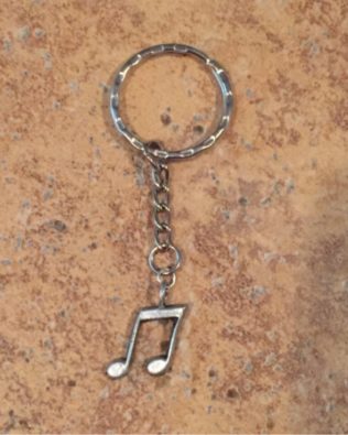 Eighth Notes Key Ring