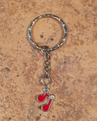 Red Notes Key Ring