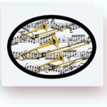 Trombones With Music Note Cards
