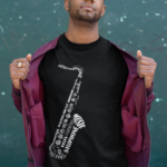 Saxophone in Words T-Shirt